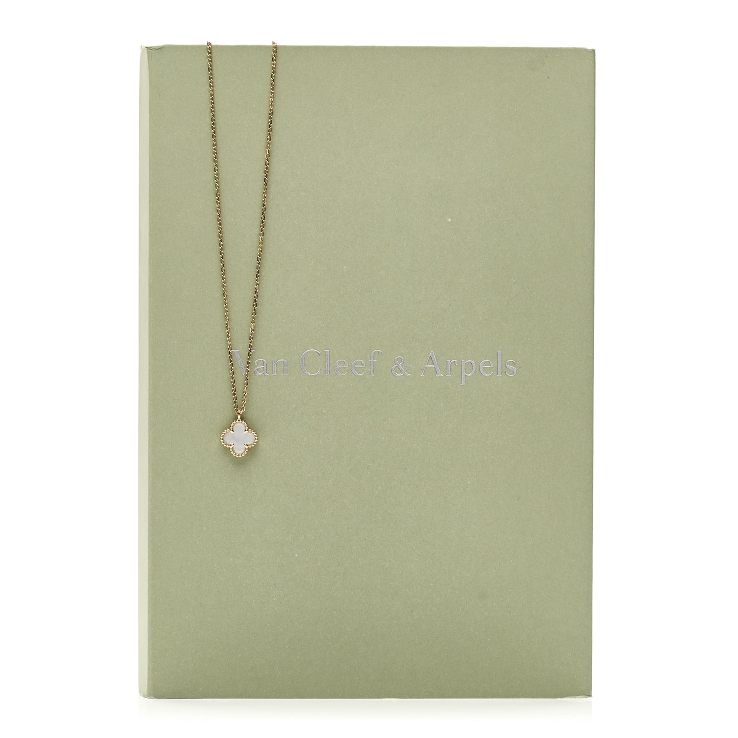 18K Yellow Gold Mother of Pearl Sweet Alhambra Pendant Necklace