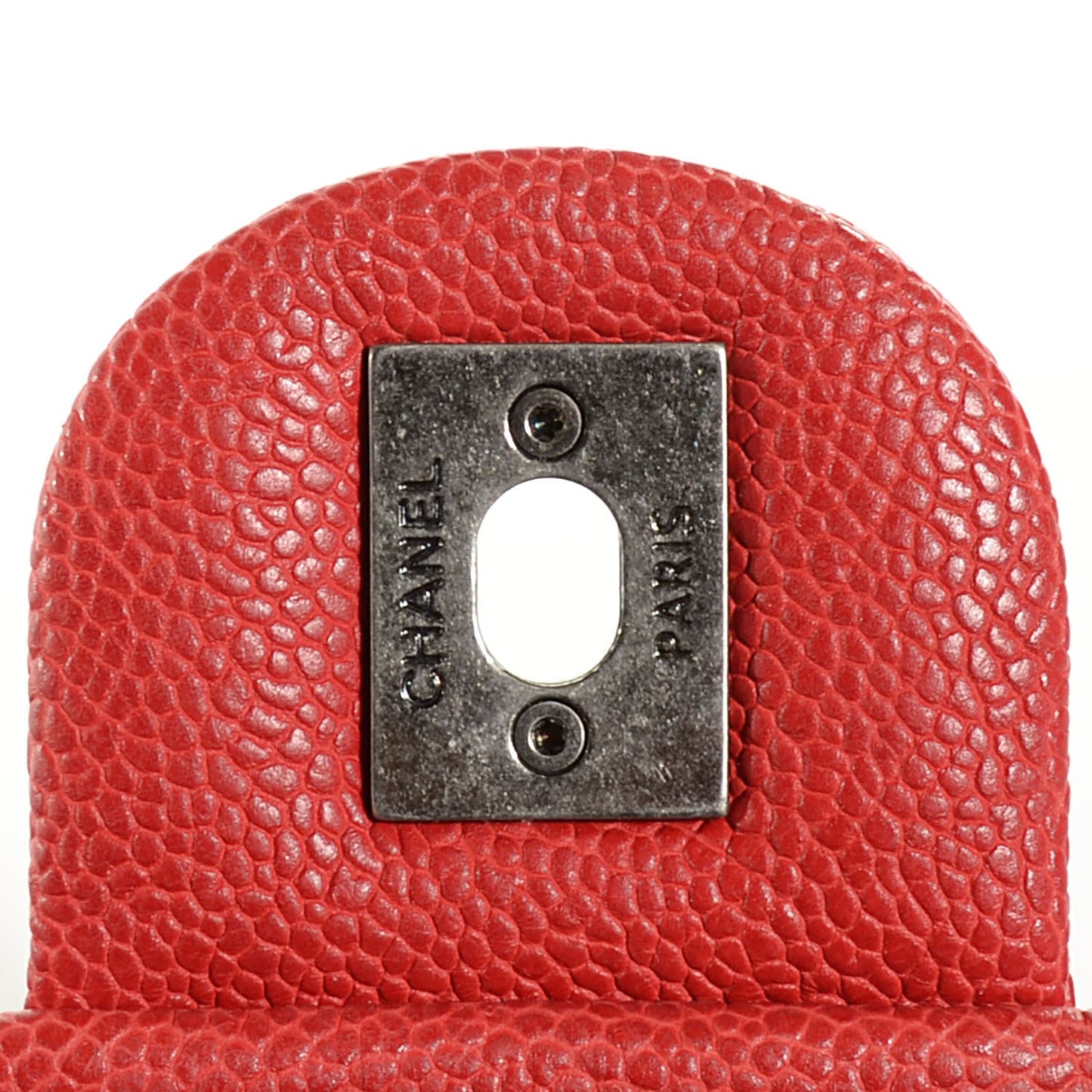Caviar Quilted Mini Simply CC Flap Red