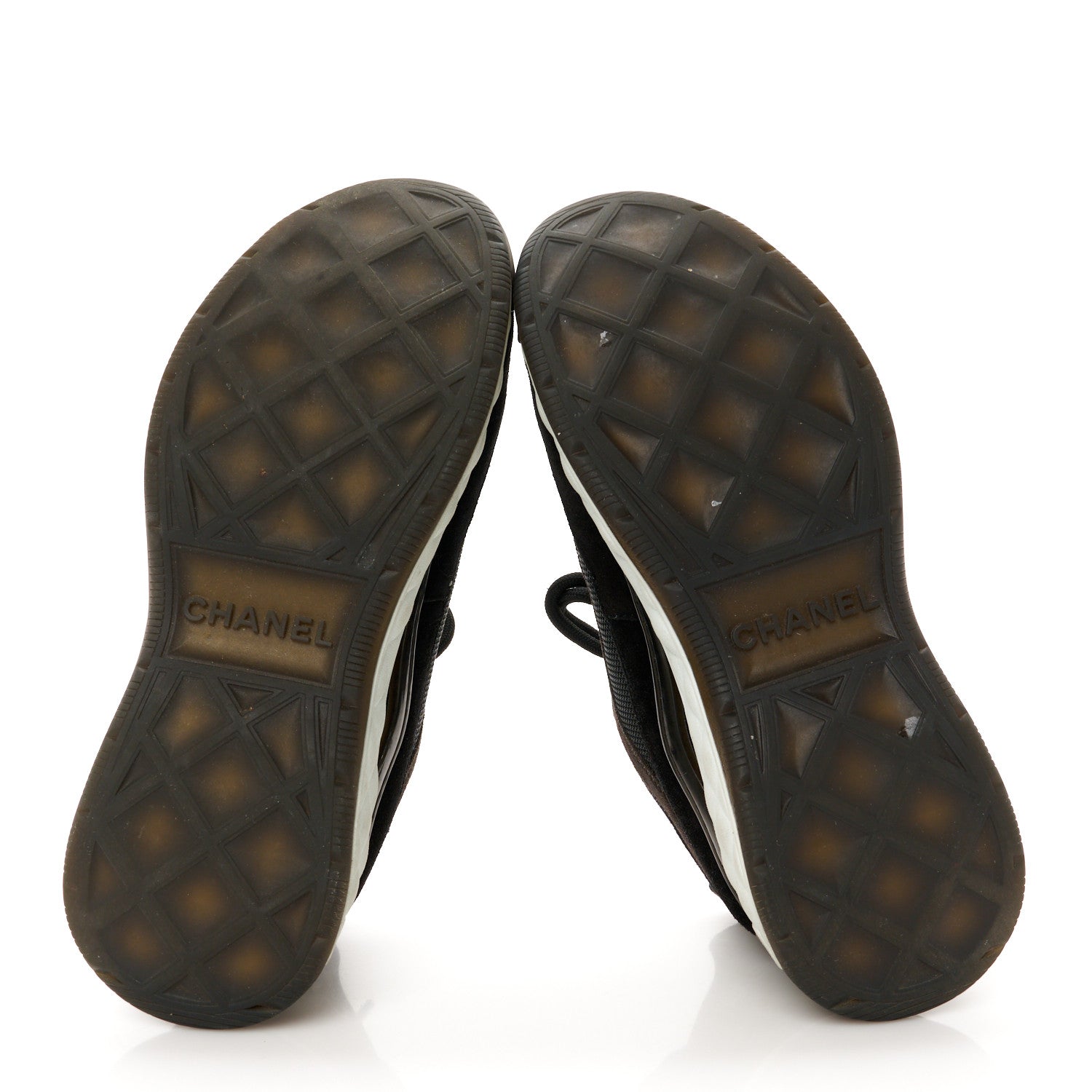 Chanel Velvet Calfskin CC Sneakers 37 Black 6 of 9