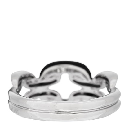 Damiani 18K White Gold Diamond Ceramic D.Lace Ring 54 7 Black 3 of 5