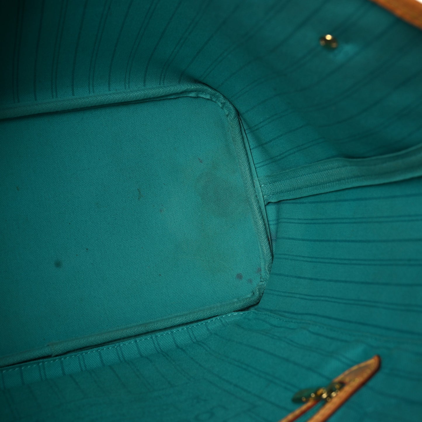 Monogram V Neverfull MM Turquoise