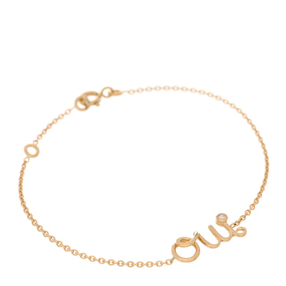 Christian Dior 18K Yellow Gold Diamond Oui Bracelet 1 of 3