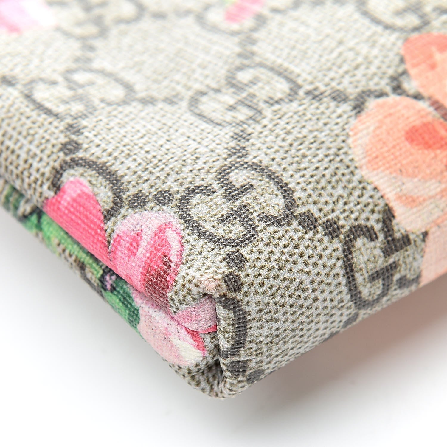Gucci GG Supreme Monogram Blooms Pouch Beige Multicolor Dry Rose 8 of 10