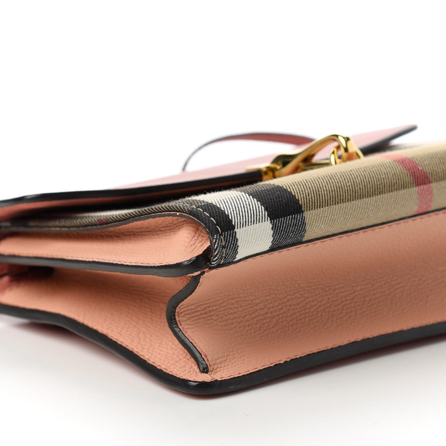 Derby Calfskin House Check Small Macken Crossbody Bag Copper Pink