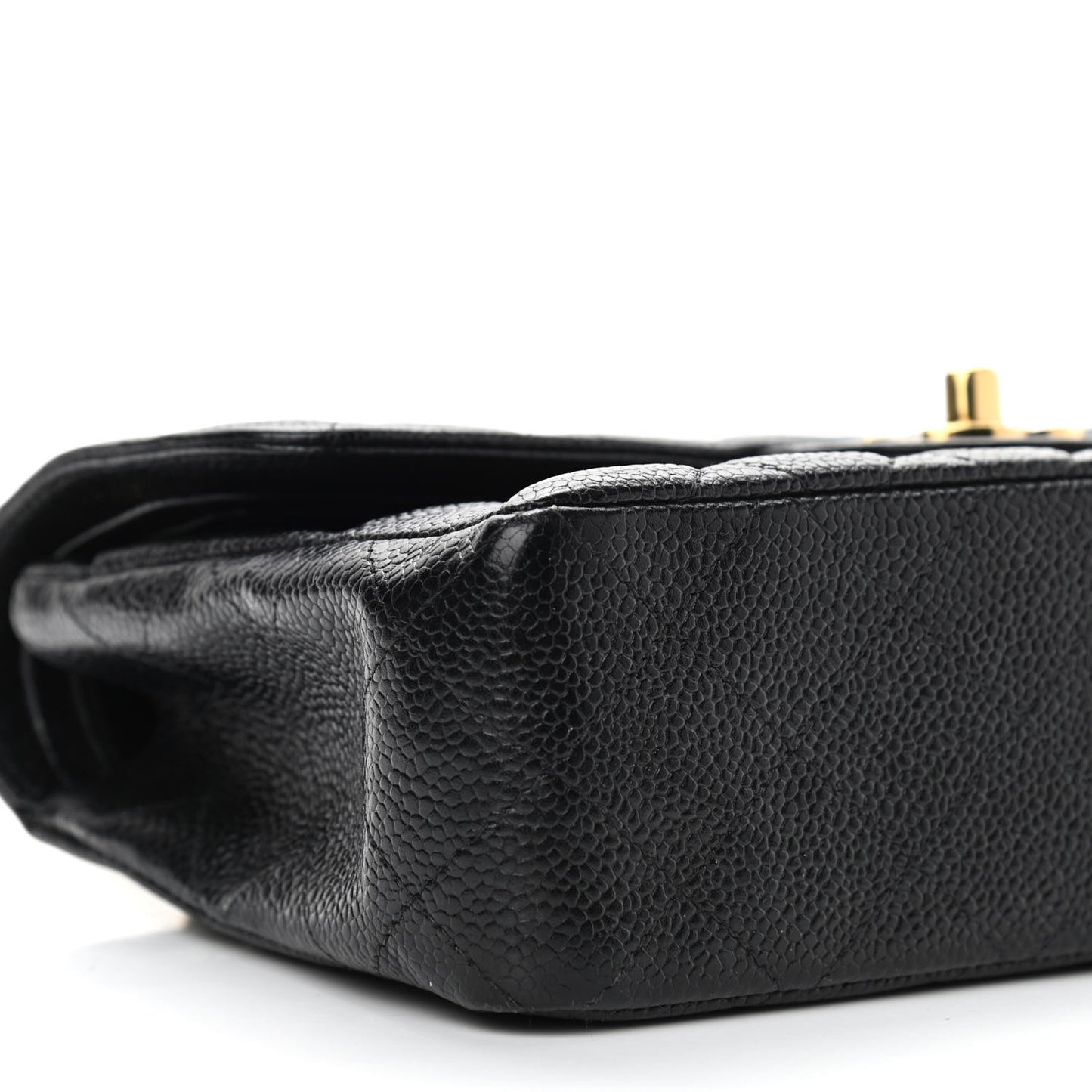 Caviar Quilted Small Double Flap Black
