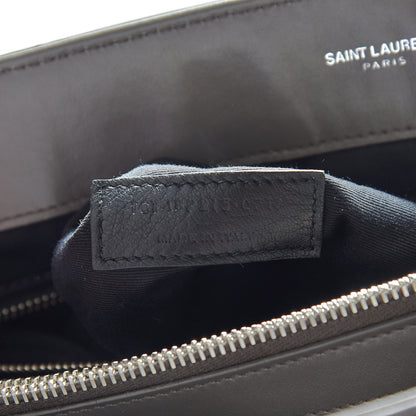 Saint Laurent Calfskin Y Quilted Monogram Large Loulou Chain Satchel Earth 8 of 15