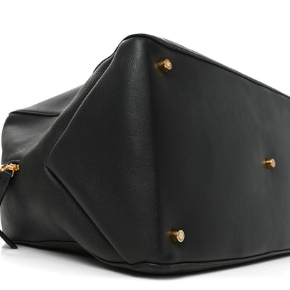Khaite Pebbled Calfskin Large Maeve Weekender Bag Black 8 of 9