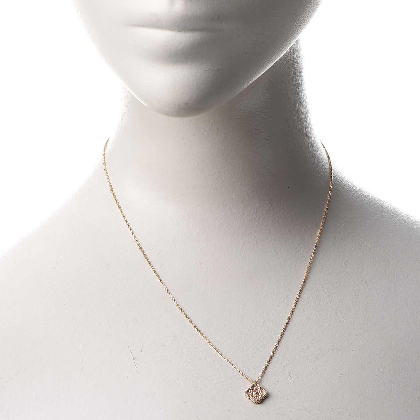 18K Rose Gold Sweet Alhambra Pendant Necklace