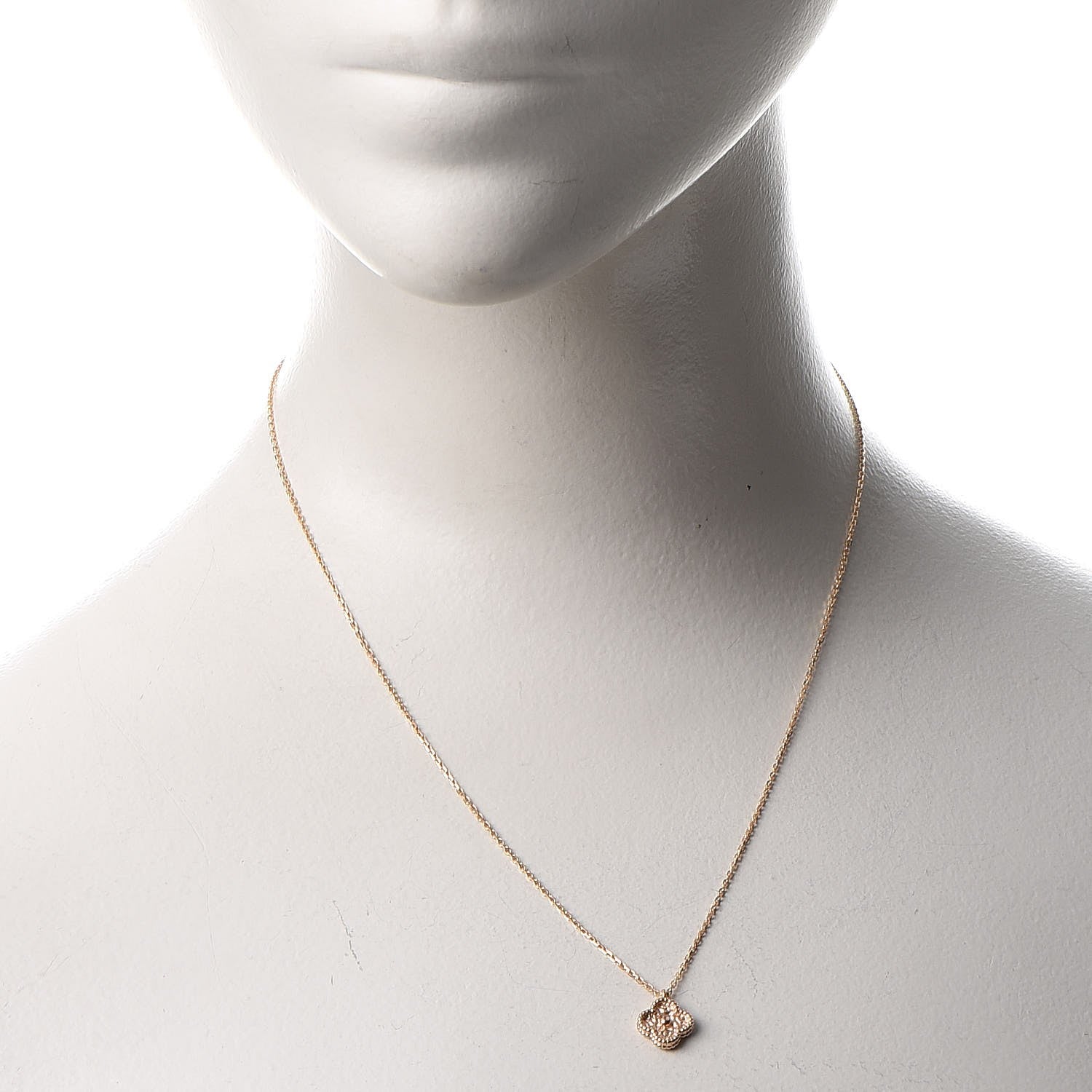 Van Cleef & Arpels 18K Rose Gold Sweet Alhambra Pendant Necklace 2 of 8
