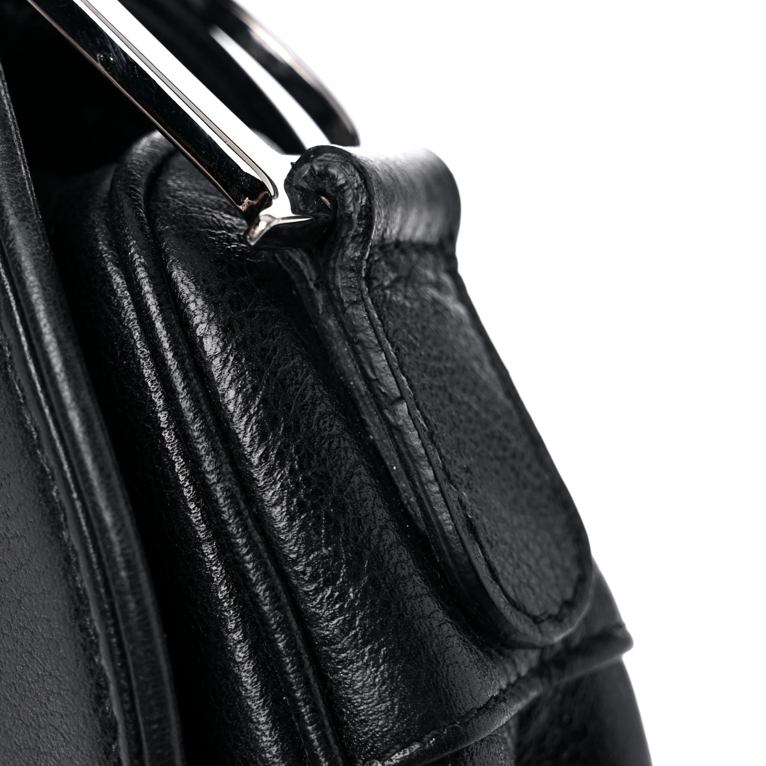 Christian Dior Calfskin Saddle Bag Black 23 of 25