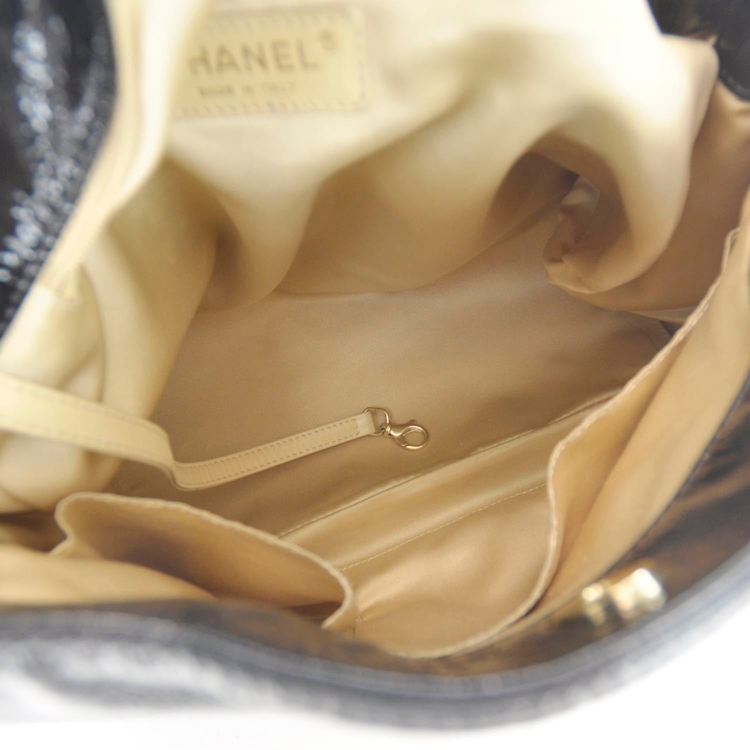 Chanel Vinyl Rodeo Flap Bag Black 5 of 7