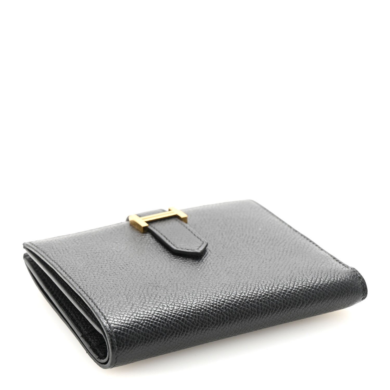 Hermes Epsom Bearn Compact Wallet Black 4 of 7