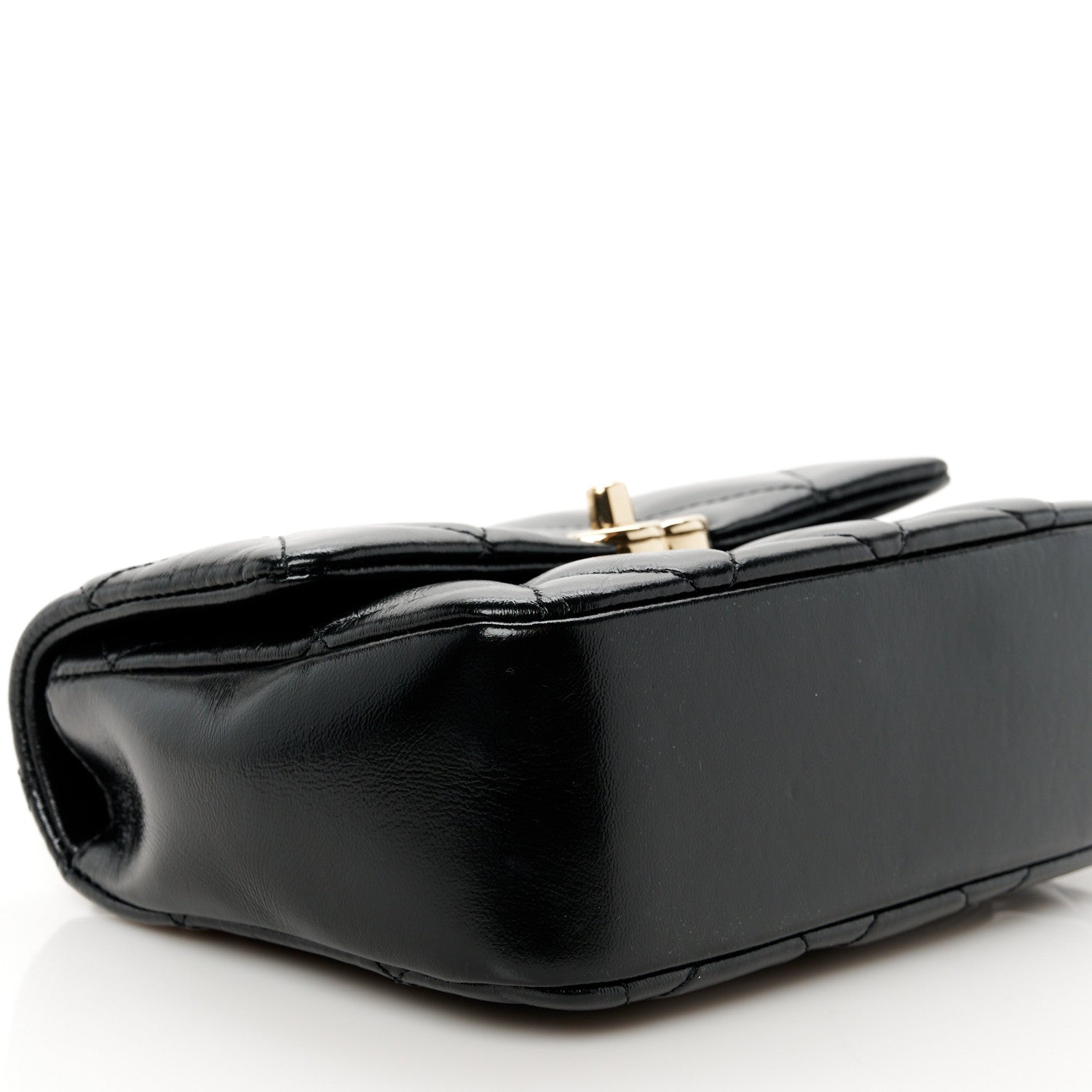 Chanel Shiny Lambskin Quilted Mini Coco Trip Flap Bag Black 17 of 19