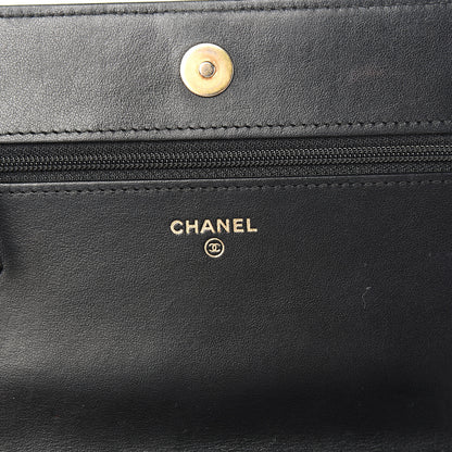 Chanel Caviar Quilted Boy Wallet On Chain WOC Black 5 of 14