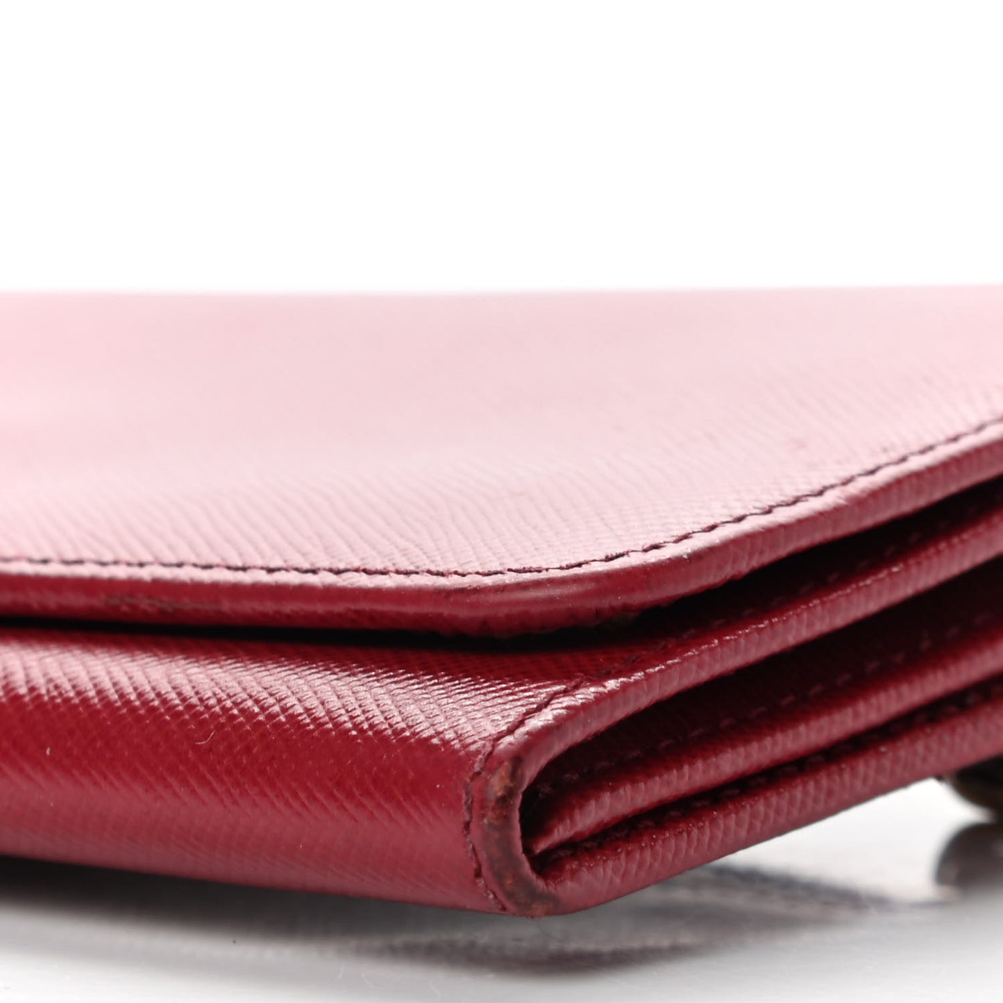 Saffiano Metal Continental Flap Wallet Fuoco