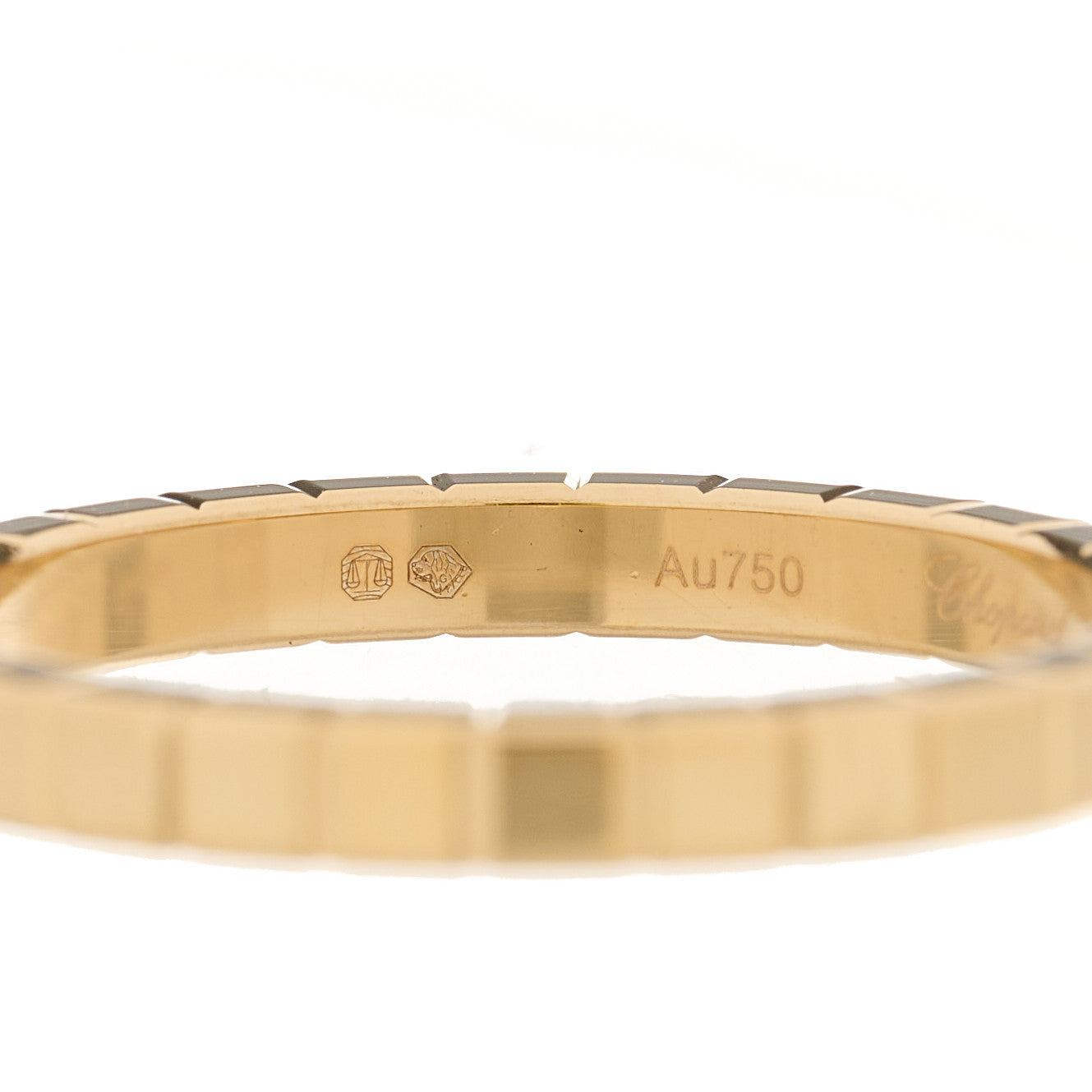 18K Yellow Gold Diamond Ice Cube Band Ring 55 7.25
