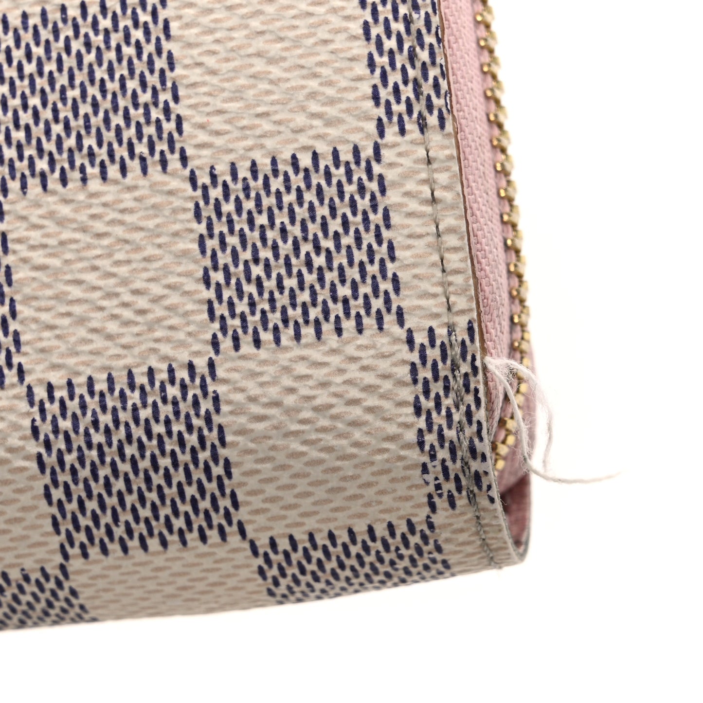 Damier Azur Zippy Wallet Rose Ballerine