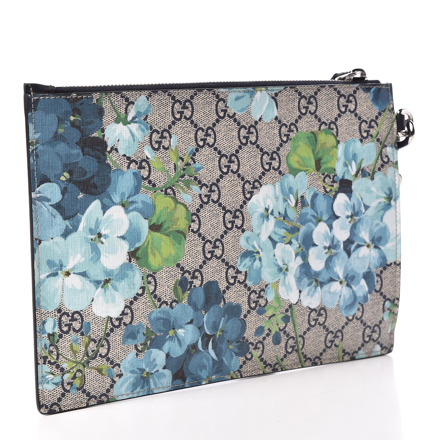 Gucci GG Supreme Monogram Blooms Messenger Blue 3 of 7