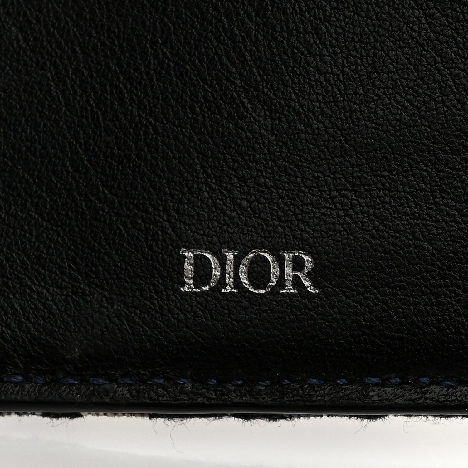 Christian Dior Oblique Bi-Fold Card Holder Blue 6 of 8