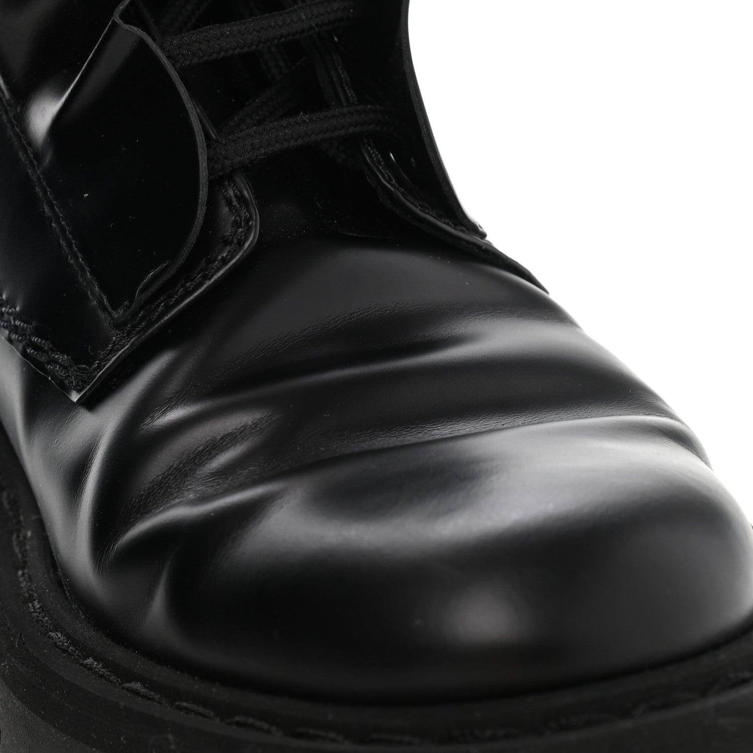 Valentino Garavani Calfskin Ruffle Heart Love Combat Boots 38 Black 10 of 11