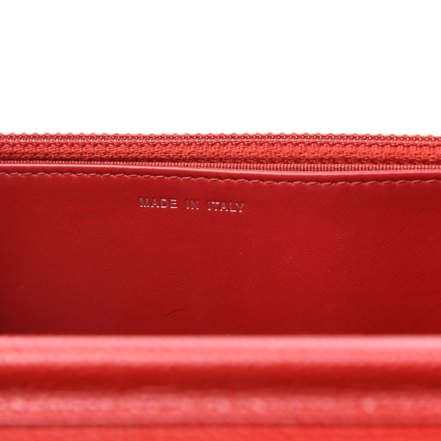Caviar Quilted Wallet on Chain WOC Red