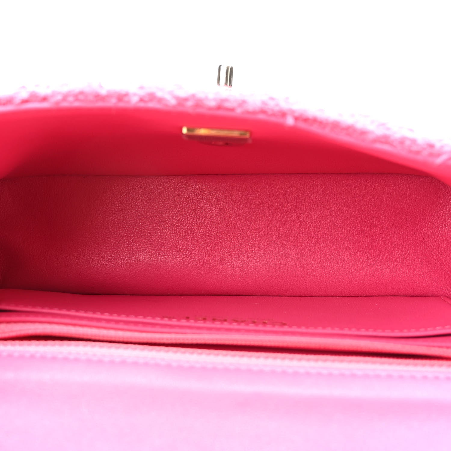 Chanel Cashmere Tweed Quilted Mini Rectangular Flap Fuchsia 5 of 11