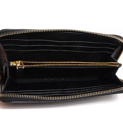 Prada Vitello Daino Zip Around Wallet Nero Black 4 of 9