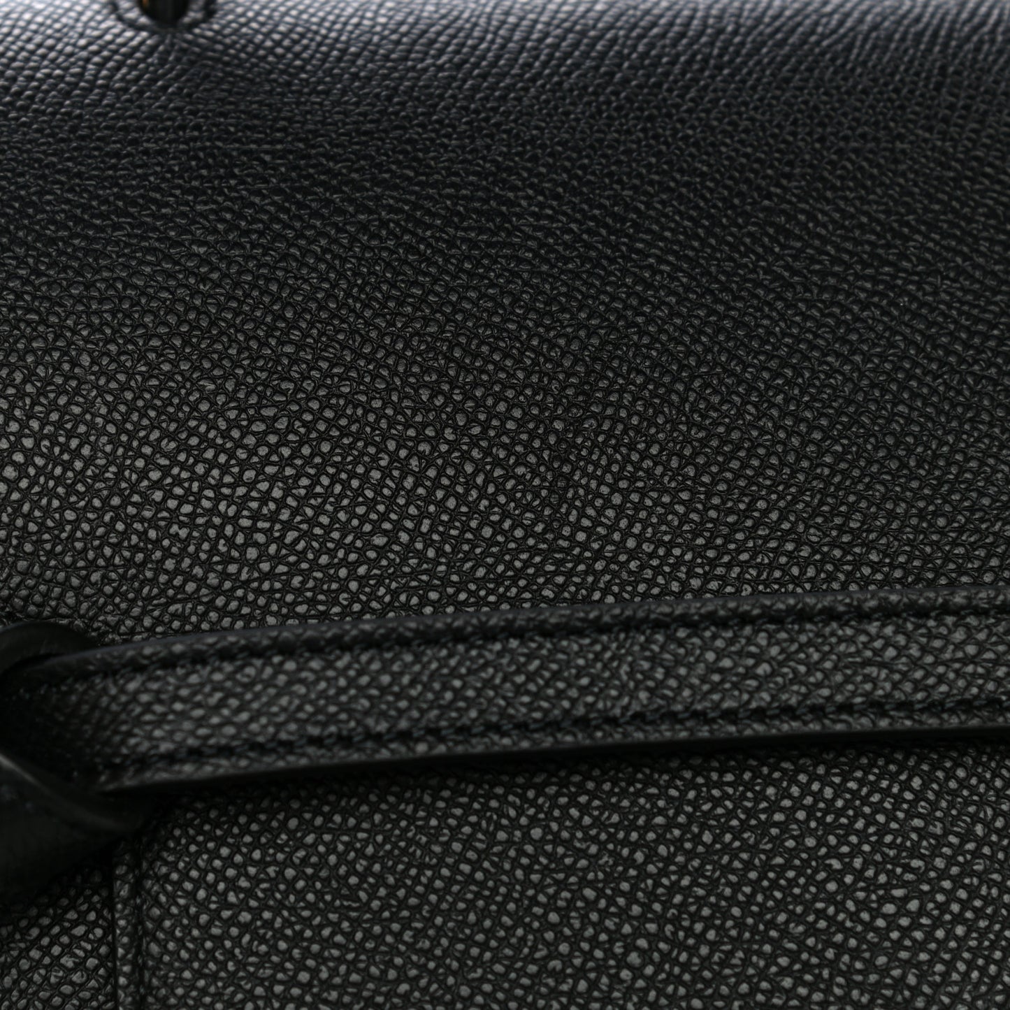Grained Calfskin Mini Belt Bag Black