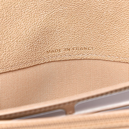 Chanel Iridescent Caviar Quilted Long Flap Wallet Beige 7 of 11
