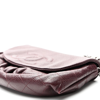 Chanel Caviar Half Moon Wallet On Chain WOC Bordeaux 11 of 12
