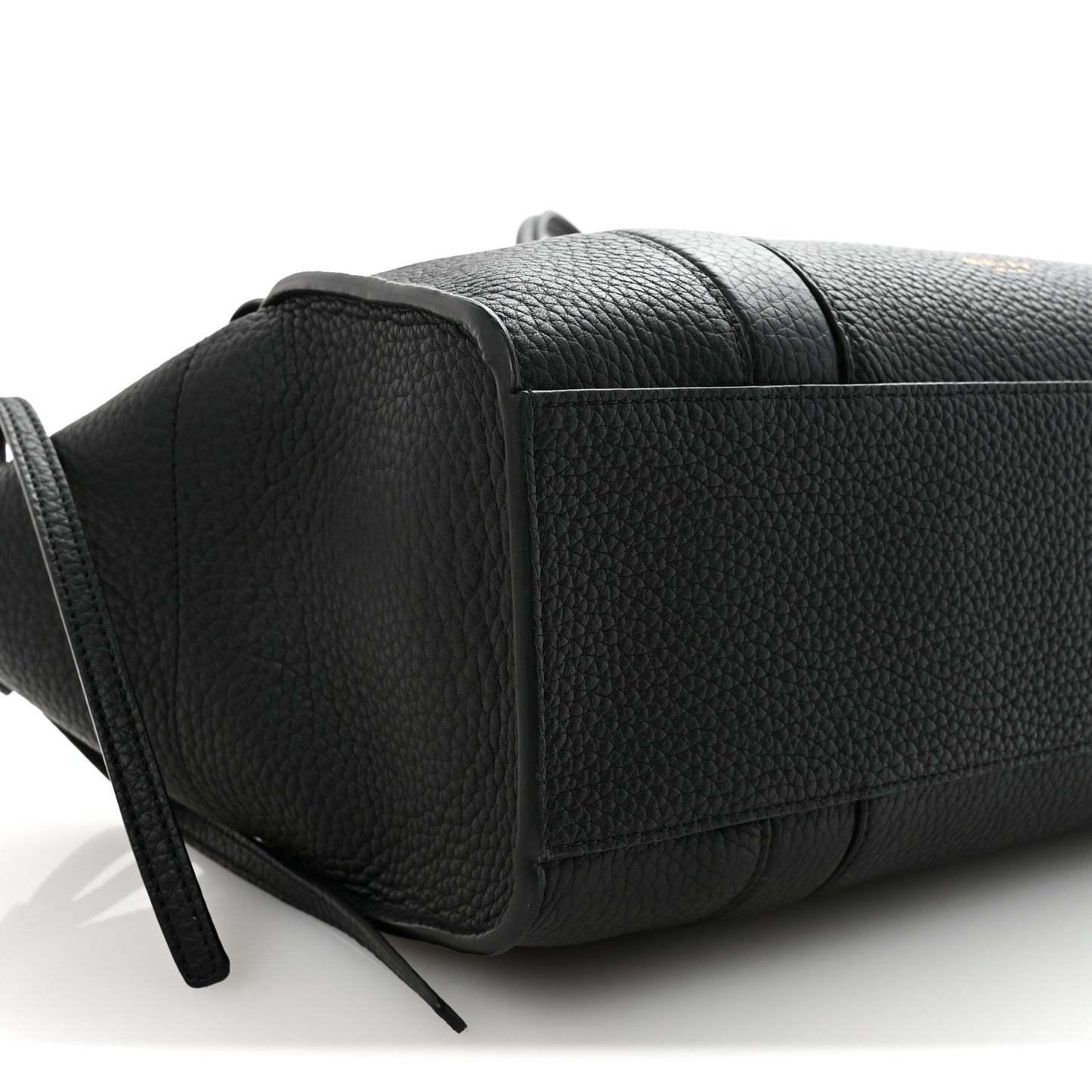 Heavy Grain Small Soft Bayswater Satchel Black