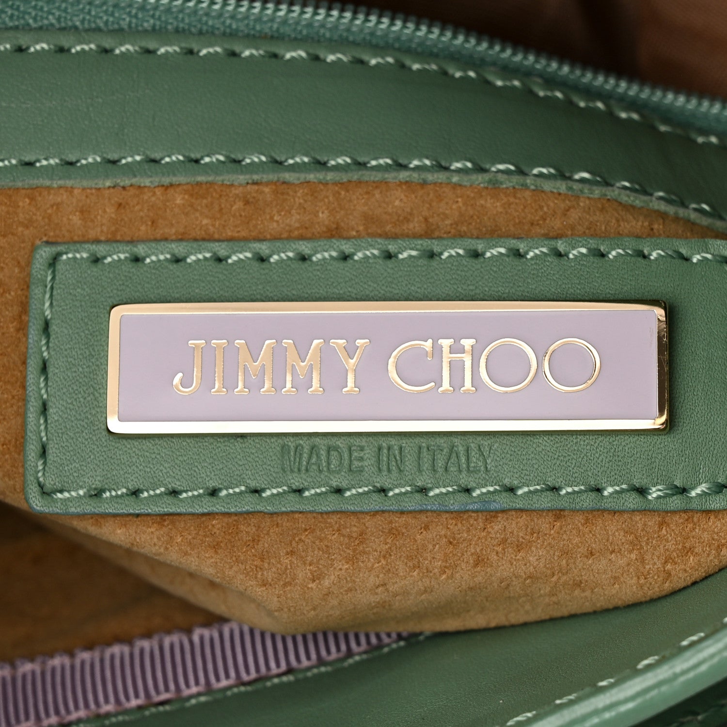 Jimmy Choo Calfskin Large Tulita Green 6 of 14