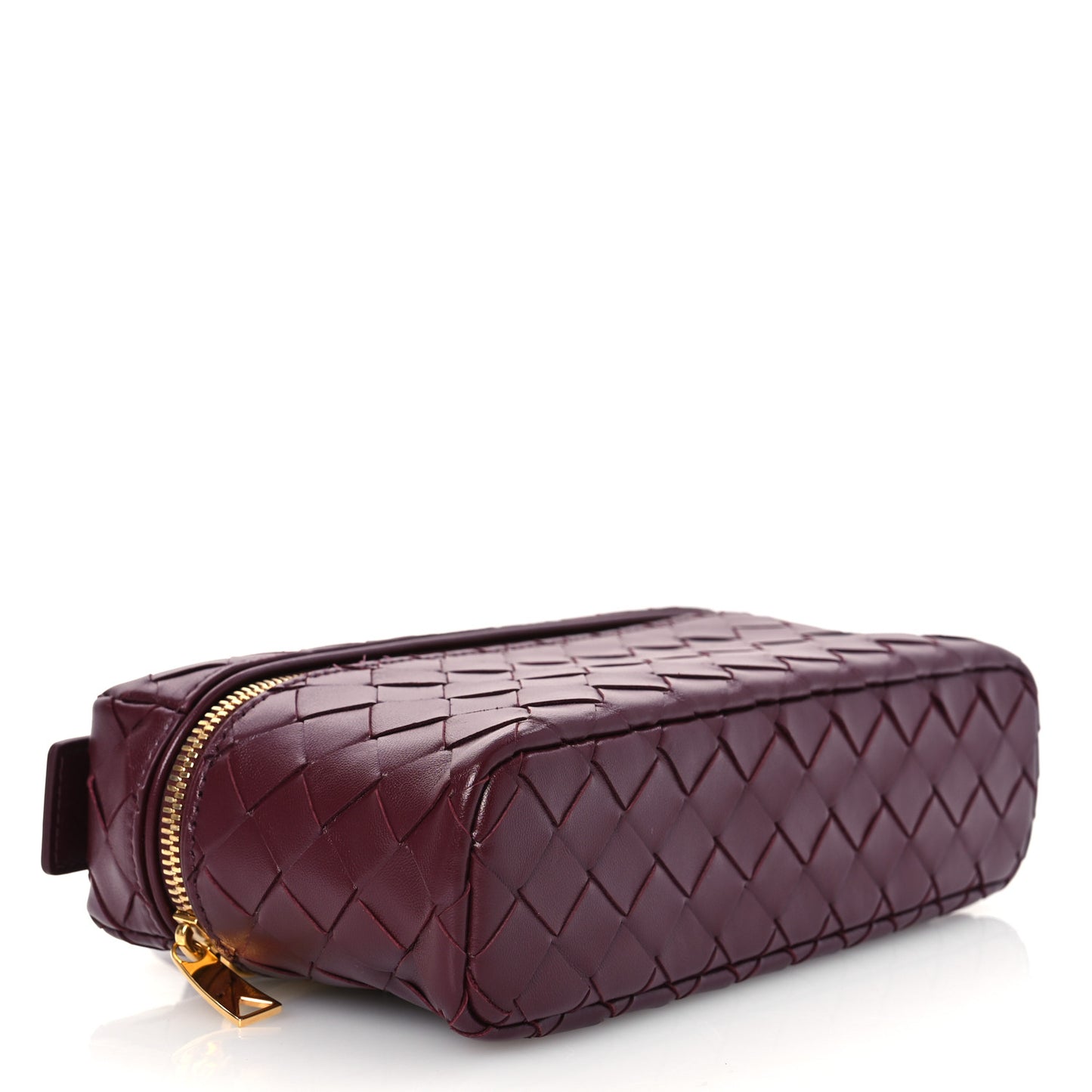 Calfskin Intrecciato Bang Bang Vanity Case Mahogany