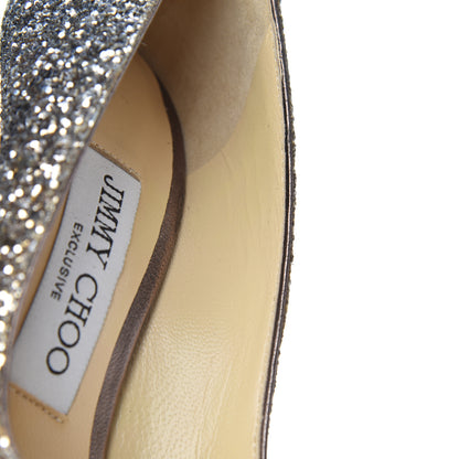 Jimmy Choo Coarse Glitter Romy 100 Pumps 34 Antique Gold 9 of 10