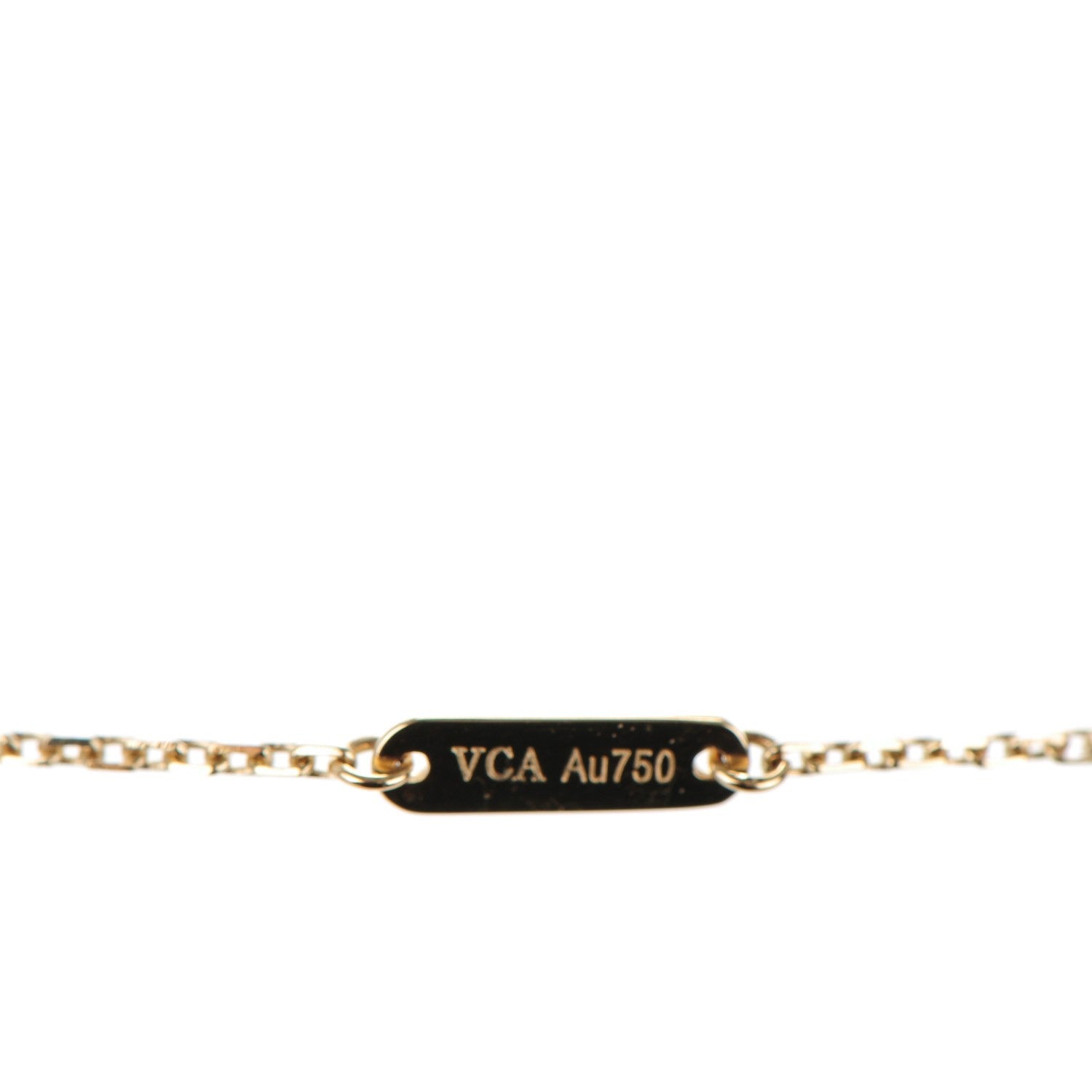 Van Cleef & Arpels 18K Yellow Gold Blue Sevres Porcelain Vintage Alhambra Pendant Necklace 6 of 7