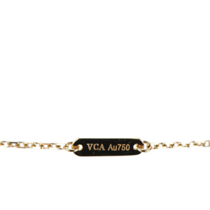 Van Cleef & Arpels 18K Yellow Gold Blue Sevres Porcelain Vintage Alhambra Pendant Necklace 6 of 7