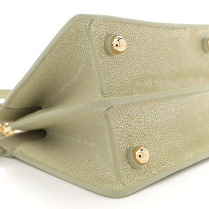Fendi Stingray Shiny Nappa Petite Peekaboo I SEE U Satchel Green 9 of 12