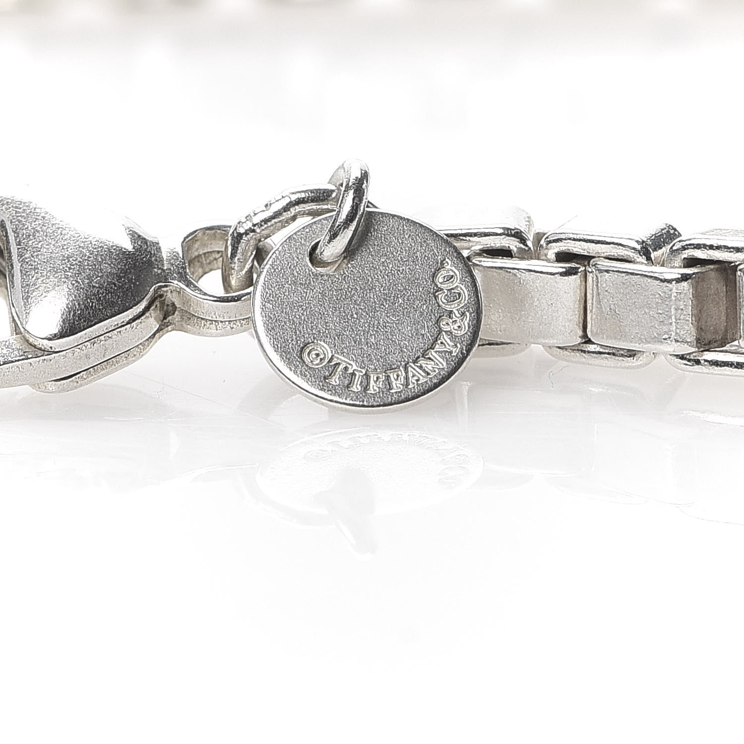 Tiffany Sterling Silver 4mm Venetian Link Bracelet 5 of 6