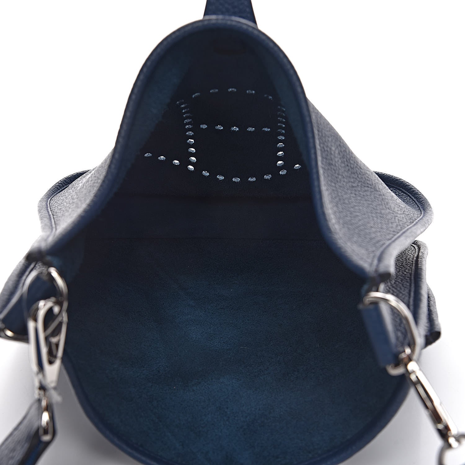 Hermes Taurillon Clemence Evelyne III PM Bleu De Malte 5 of 11