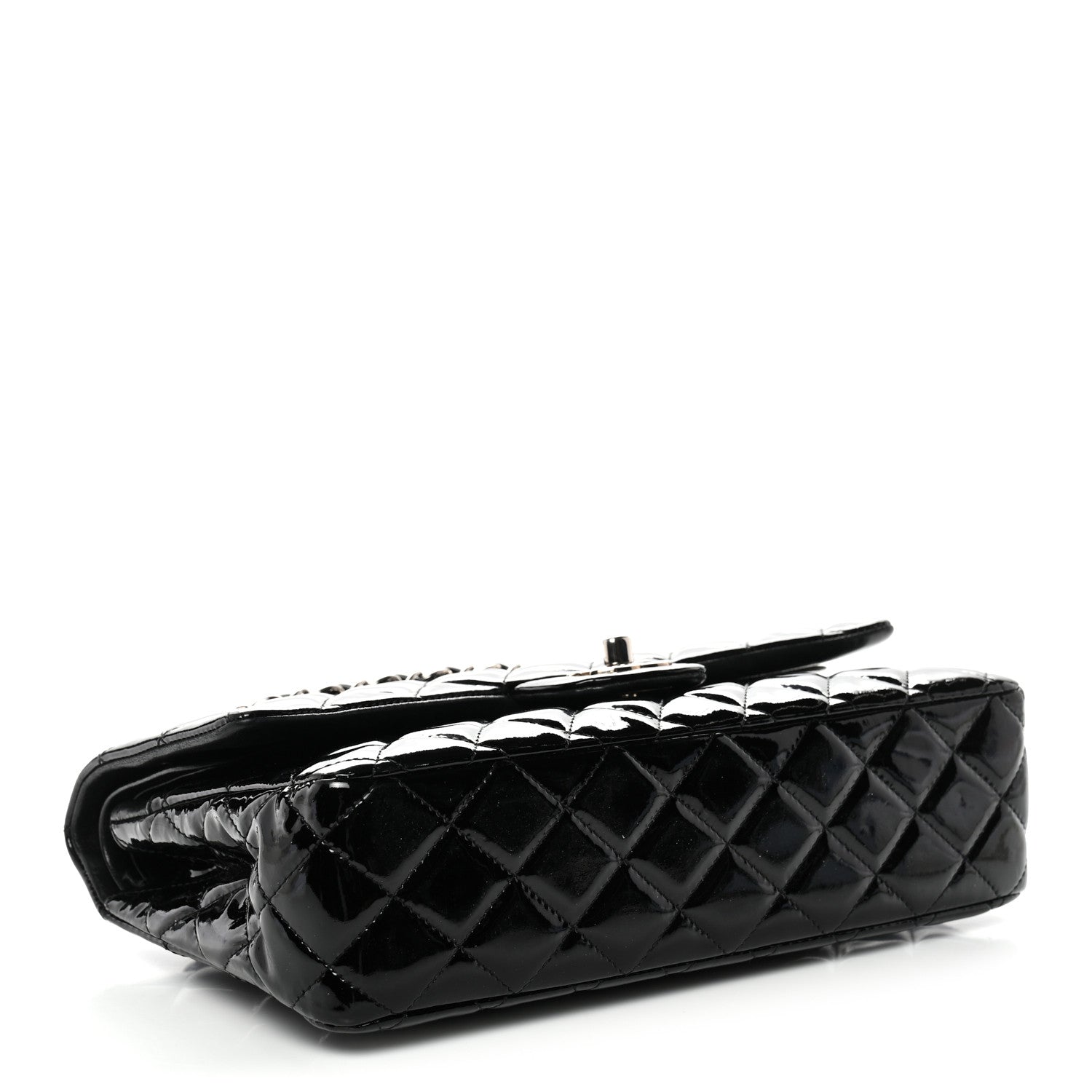 Chanel Patent Quilted Medium Double Flap Black 4 of 14