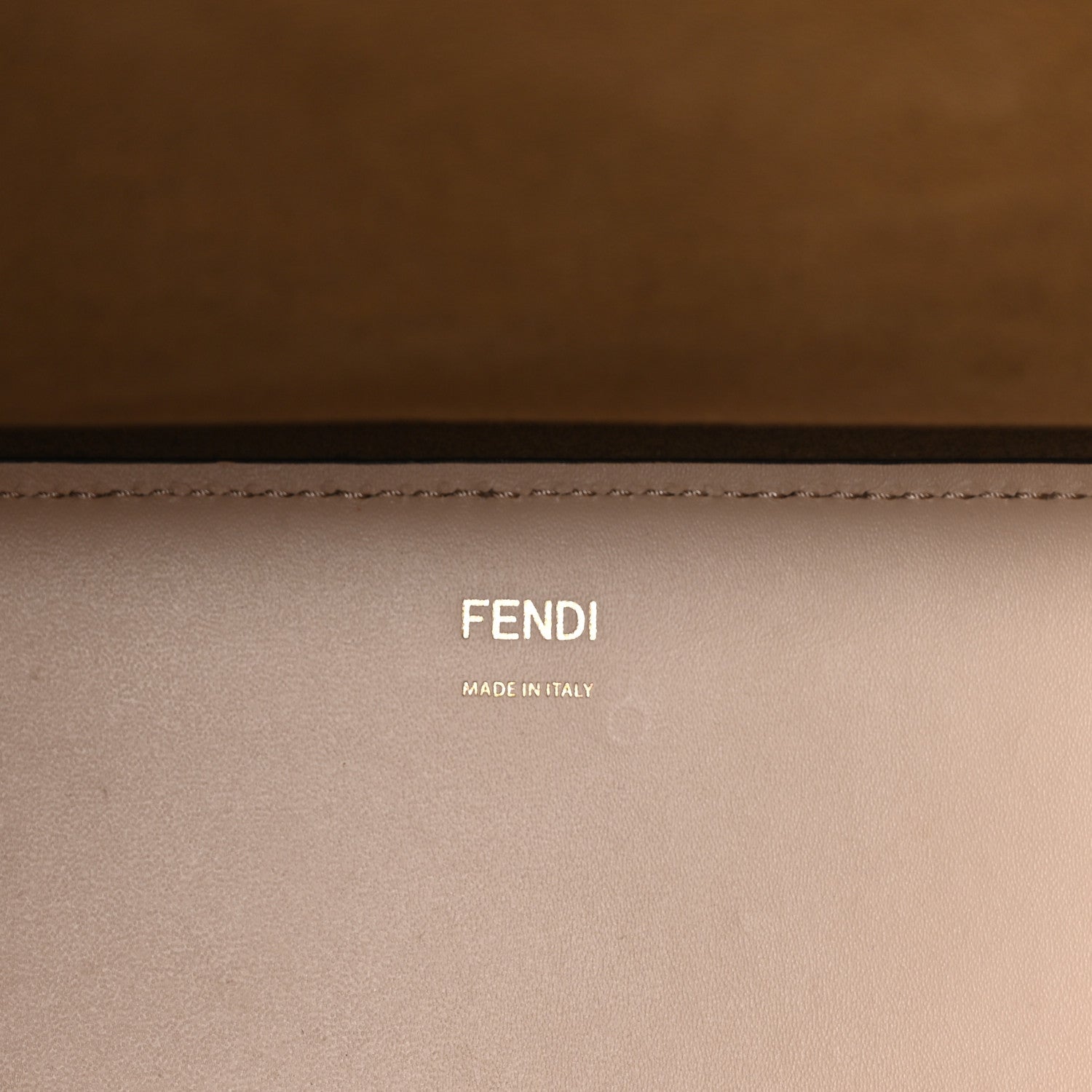 Fendi Vitello King Plexiglass Logo Embossed Large Fendi Sunshine
