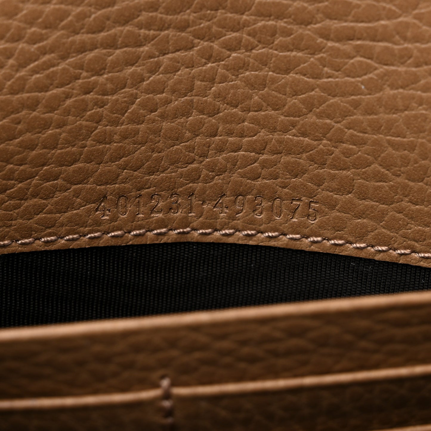 Dollar Calfskin Crystal Mini Dionysus Chain Wallet Natural Tan Black Diamond