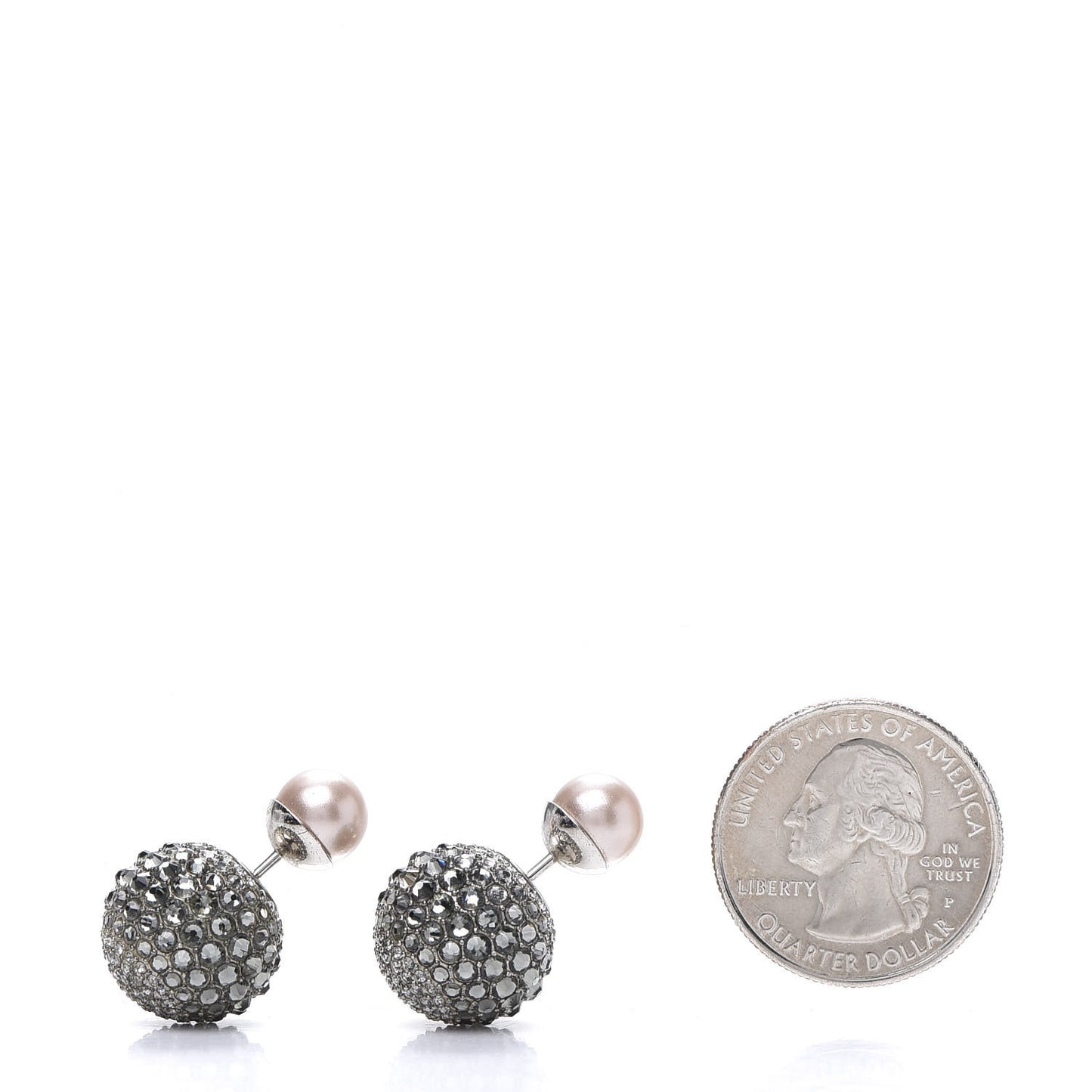 Crystal Mise En Dior Tribal Earrings Grey Pink