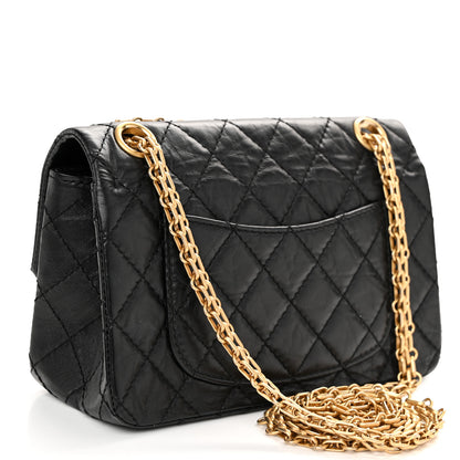 Chanel Aged Calfskin Quilted 2.55 Reissue Mini Flap Black 3 of 10