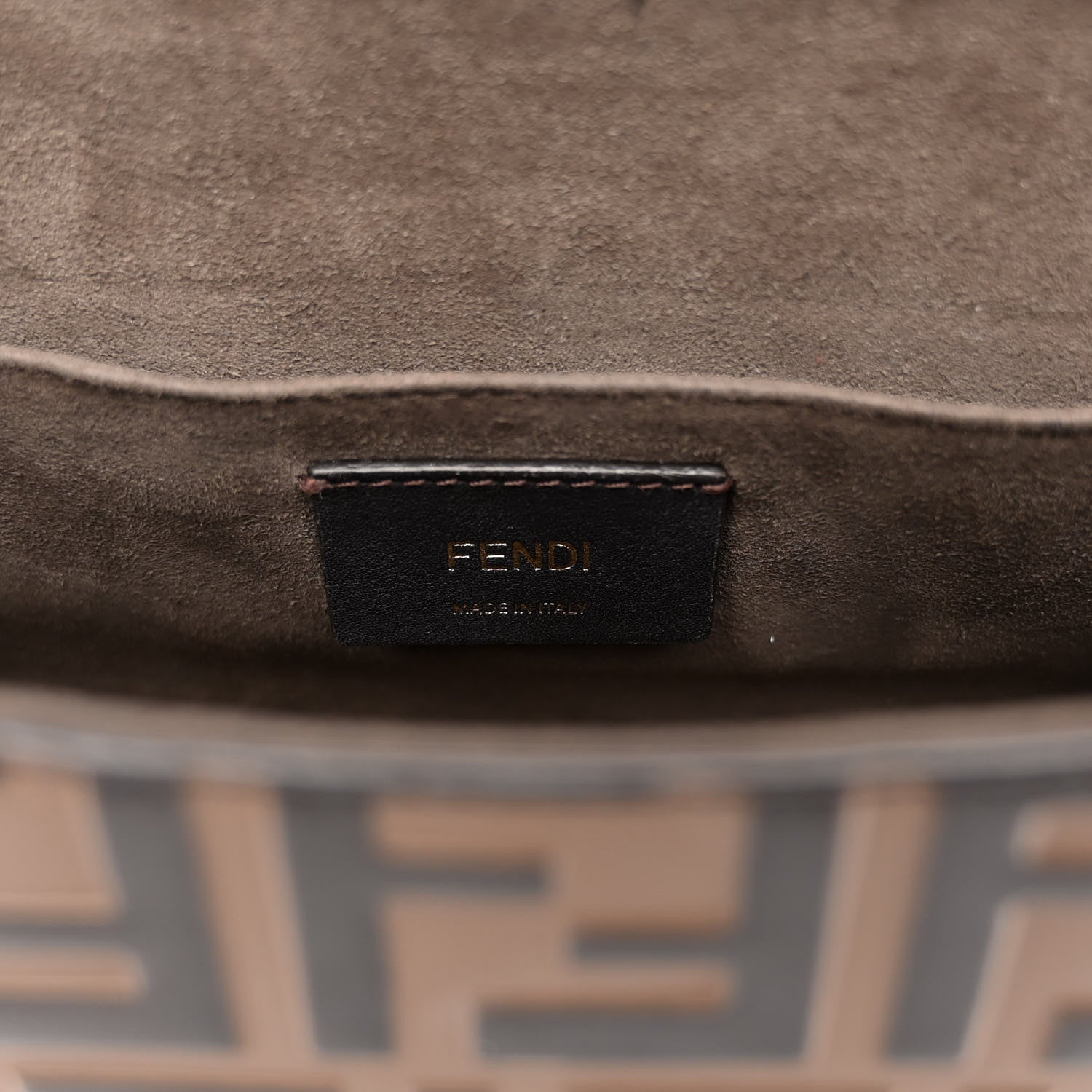 Fendi Vitello Century F is Fendi Bi-Color FF 1974 Embossed Kan I Shoulder Bag Maya Black 6 of 10