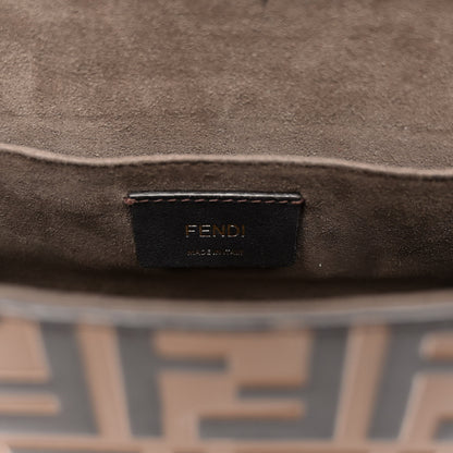 Fendi Vitello Century F is Fendi Bi-Color FF 1974 Embossed Kan I Shoulder Bag Maya Black 6 of 10