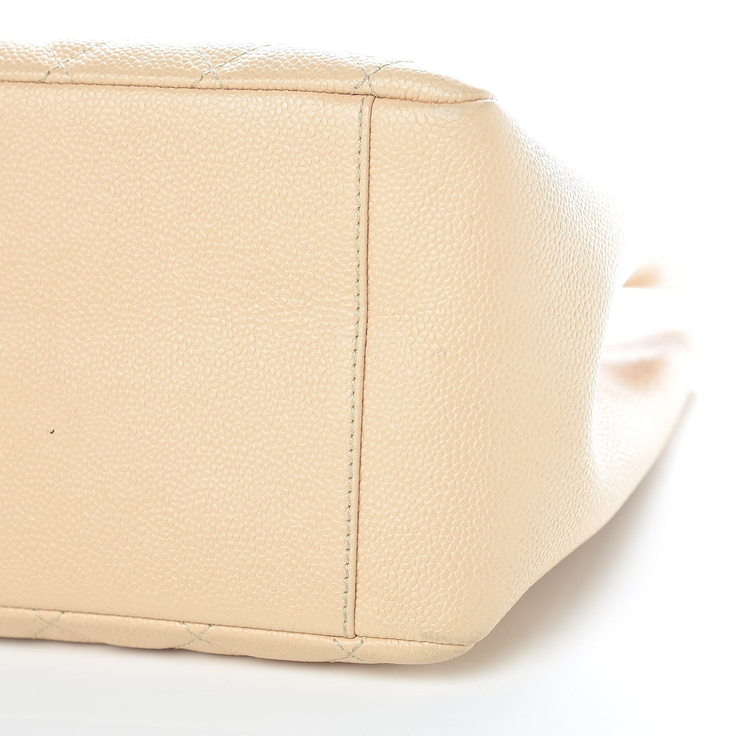 Caviar Quilted Grand Shopping Tote GST Beige Clair