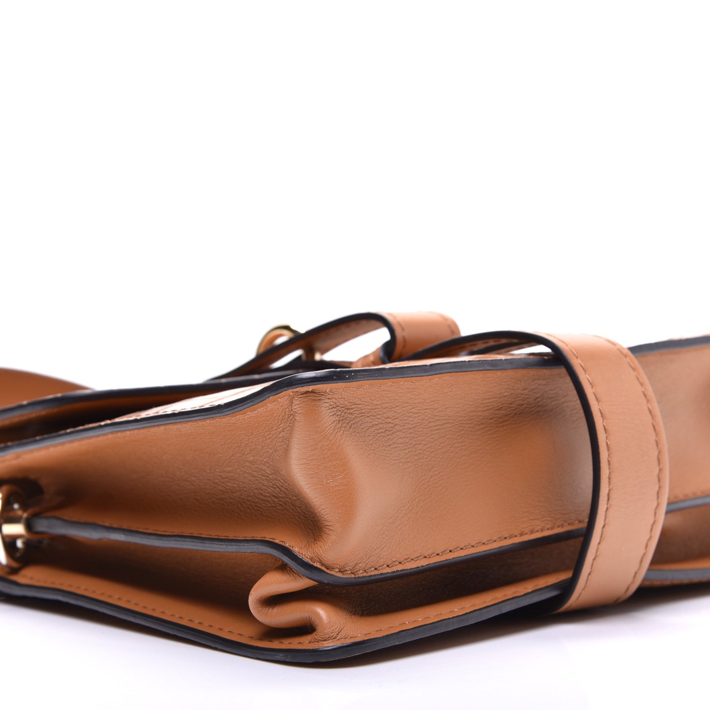 Calfskin Crocodile Embossed Small Aby Day Shoulder Bag Autumnal Brown