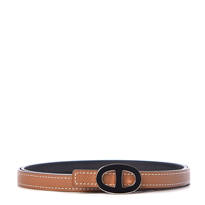 Hermes Epsom Swift 13mm Athena Belt 80 Gold Black 1 of 9