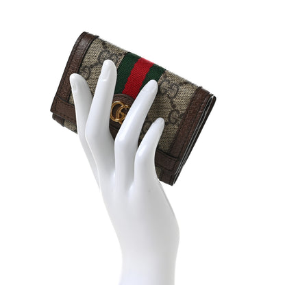 Gucci GG Supreme Monogram Web Ophidia Bi-Fold Wallet Beige New Acero 2 of 7